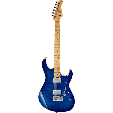 Cort G290FATIIBBB Double Cutaway Electric Guitar. Bright Blue Burst. Full View