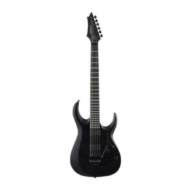Cort X500MENACE Double Cutaway Electric Guitar. Black Satin. Full View