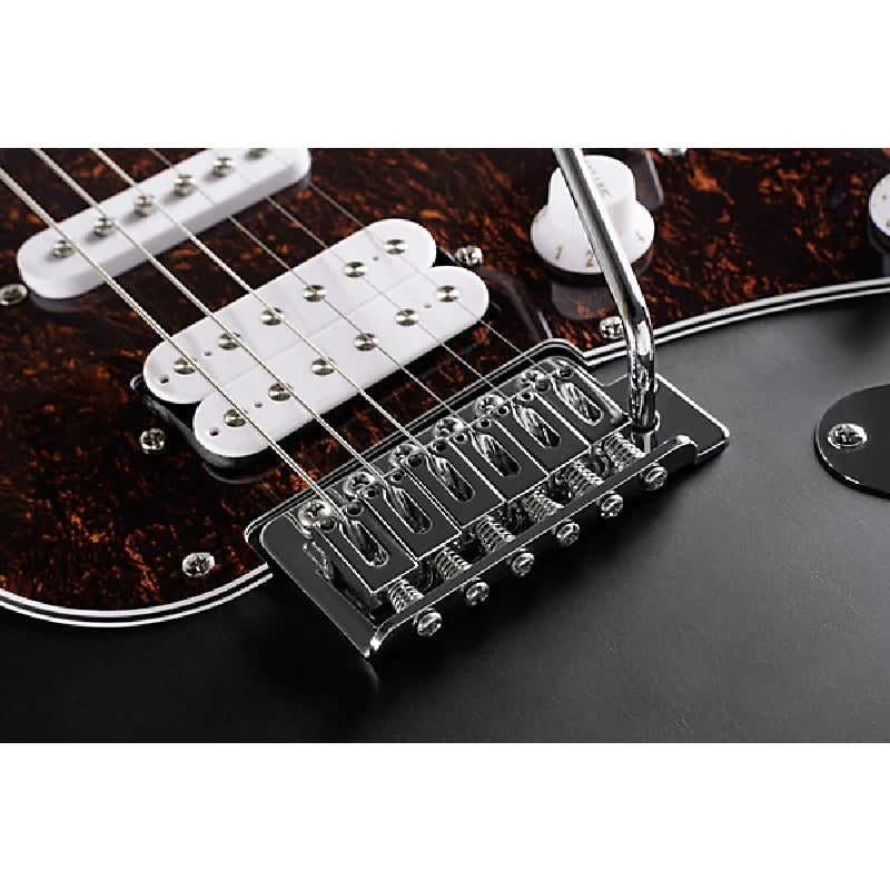 Cort G110 Electric Guitar. Open Pore Black Bridge View