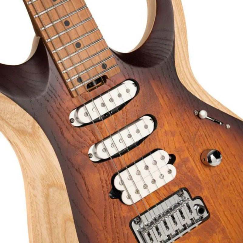 Triality Cort X700 Triality Electric Guitar. Open Pore Vintage Burst — MusicStox