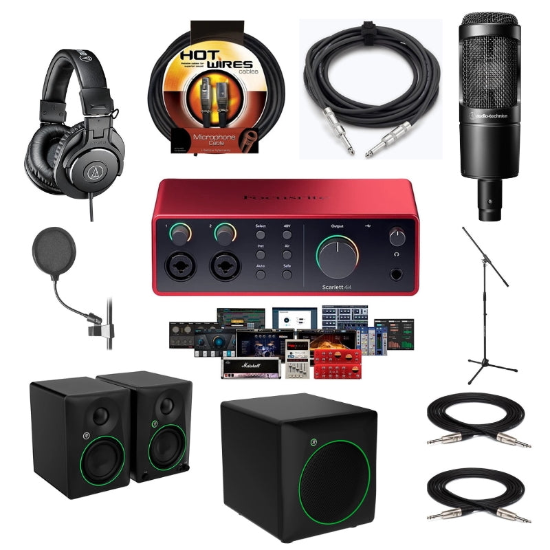 Home Recording Studio Hobbyist Bundle with Monitors