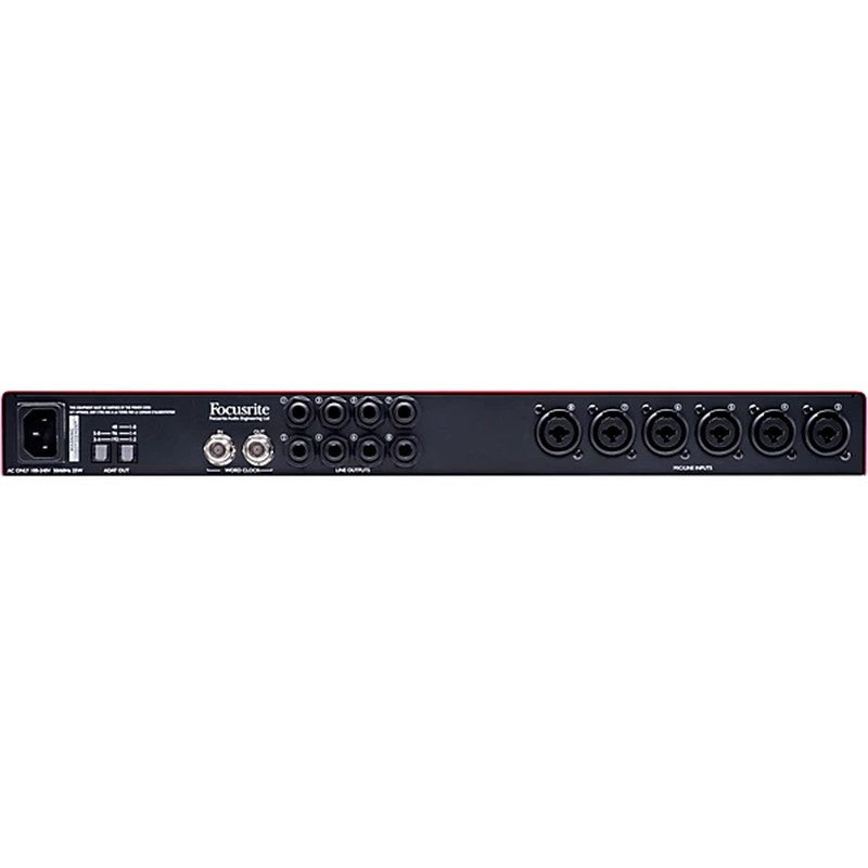 Focusrite Scarlett OctoPre 8-Channel Microphone Preamp rear view