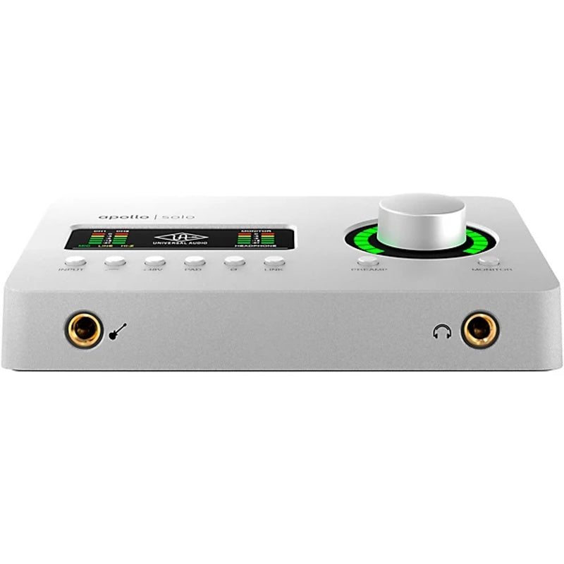 Side view of Universal Audio Apollo Solo interface thunderbolt3